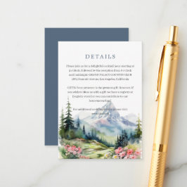 Spring Mountains Floral Wedding Details Behuizing Informatiekaartje