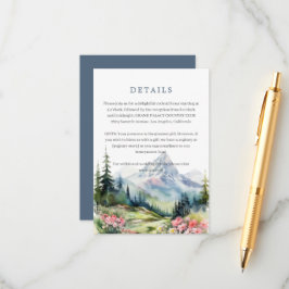 Spring Mountains Floral Wedding Details Behuizing Informatiekaartje