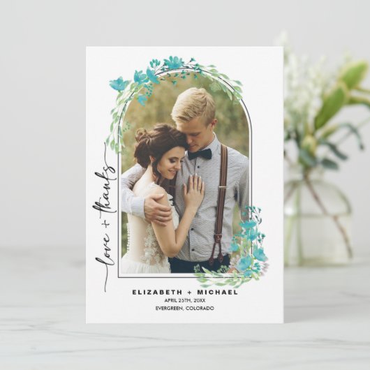 Spring Mountains Weddenschap Hartelijk dank Save The Date (Staand voorkant)