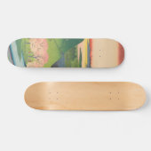 Spring Mt Fuji  Ukiyo-e Japanse kunst Persoonlijk Skateboard (Horizontaal)