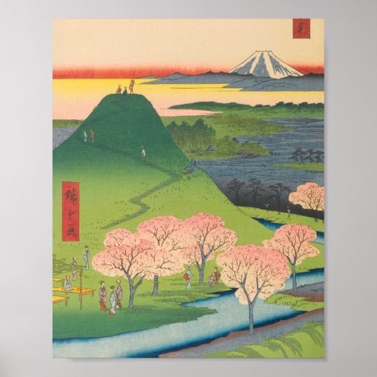 Spring Mt Fuji  Ukiyo-e Japanse kunst Poster (Voorkant)