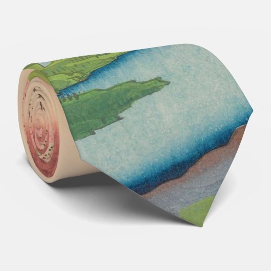 Spring Mt Fuji  Ukiyo-e Japanse kunst Stropdas (Opgerold)