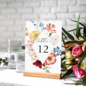 Spring Multi Color Florals Tafelnummer