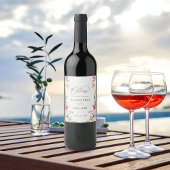 Spring Multi Kleur Florals Wijnlabel Wijn Etiket