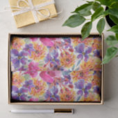 Spring Multicolor waterverf florale bloem Tissuepapier (Geschenk)