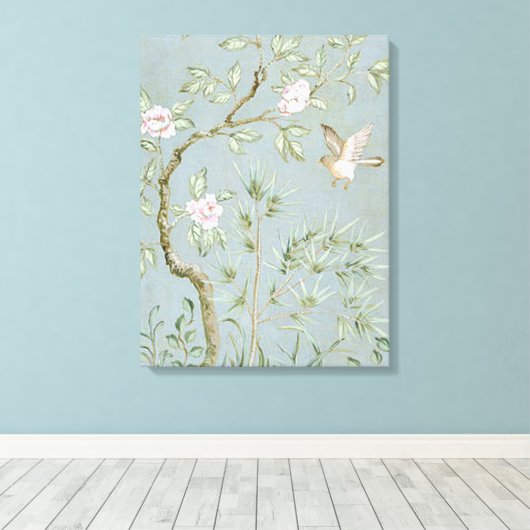 Spring-mural-ii-blue-julia-purinton Canvas Afdruk (Insitu (Houten vloer))