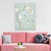 Spring-mural-ii-blue-julia-purinton Canvas Afdruk (Insitu (Woonkamer))