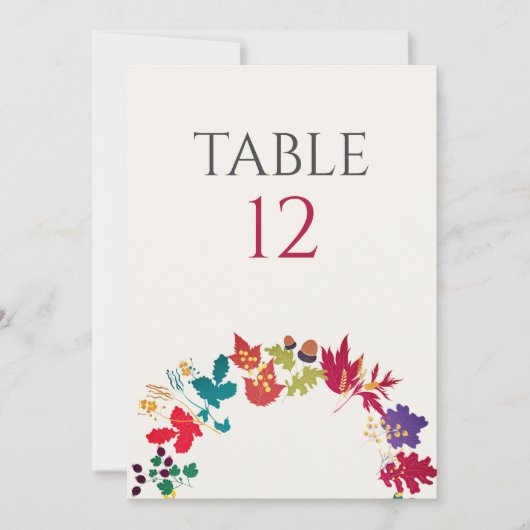 Spring Mustard Meadow Flower Wedding Table Number Kaart (Voorkant)