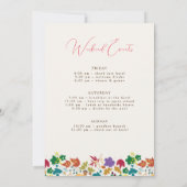 Spring Mustard Paarse Bloem Bachelorette Party Kaart (Achterkant)