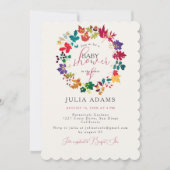 Spring Mustard Paarse Meadow Baby shower Kaart (Voorkant)