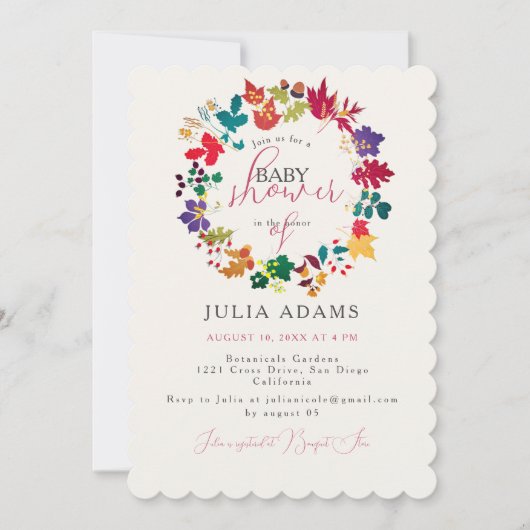 Spring Mustard Paarse Meadow Baby shower Kaart (Voorkant)