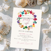 Spring Mustard Paarse Meadow Bachelorette Party Kaart