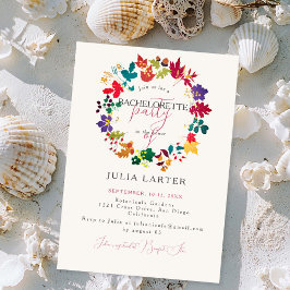 Spring Mustard Paarse Meadow Bachelorette Party Kaart