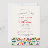 Spring Mustard Paarse Meadow Engagement Party Kaart (Voorkant)