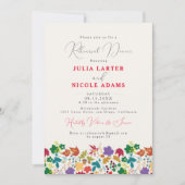 Spring Mustard Paarse Meadow repetitie diner Kaart (Voorkant)