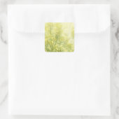 Spring Mustard Vierkante Sticker (Tas)