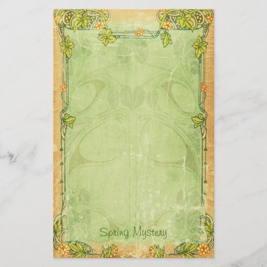 Spring Mystery - Art Nouveau Stationery Briefpapier (Voorkant)