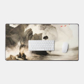 Spring Mystic Fox Misty Mountain Minimalist Zen Bureaumat (Keyboard & Muis)