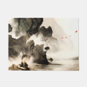 Spring Mystic Fox Misty Mountain Minimalist Zen Deurmat (Voorkant)