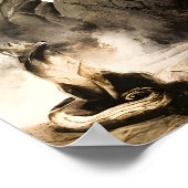 Spring Mystic Fox Misty Mountain Minimalist Zen Poster (Hoek)