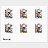 Spring naar gelukkige vibes Pasen Konijn Sticker C (Vel)