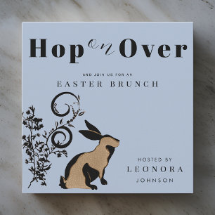 Spring naar moderne konijn Pasen brunch Kaart