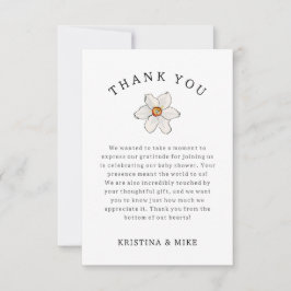 Spring narcis Flower Bedankt Baby shower