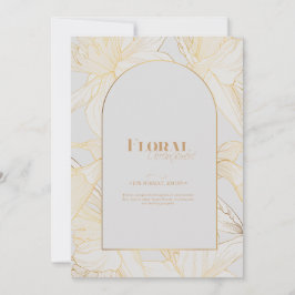 Spring narcissen bloemen lijn kunst. kaart