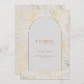 Spring narcissen bloemen lijn kunst. kaart (Voorkant / Achterkant)