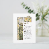 Spring narcissen & vlinders Pasen Feestdagenkaart (Staand voorkant)