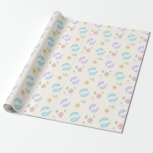 Spring Natuur Design Cadeaupapier (Uitgerold)