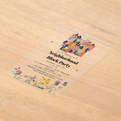 Spring Neighborhood BBQ Block Party Acryl Uitnodigingen (Laagn)