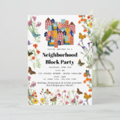 Spring Neighborhood BBQ Block Party Kaart (Staand voorkant)