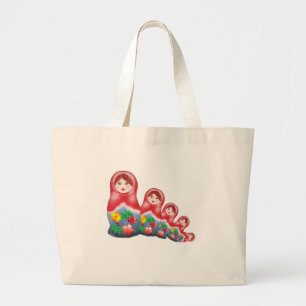 Spring Nesting Dolls Grote Tote Bag