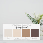 Spring Neutrals Kleurenpalet Montagekaart Kaart (Staand voorkant)