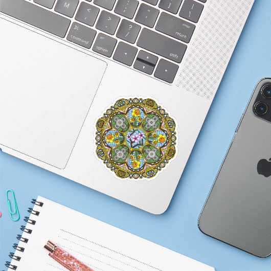 Spring Nouveau Contour Sticker (Laptop met iPhone)