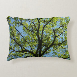 Spring Oak Tree Vibrant Natuur Decoratief Kussen