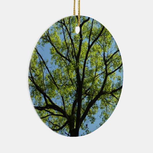 Spring Oak Tree Vibrant Natuur Keramisch Ornament (Rechts)