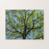 Spring Oak Tree Vibrant Natuur Legpuzzel (Horizontaal)
