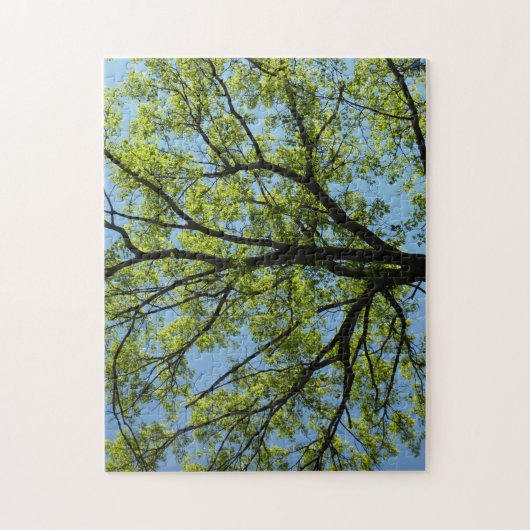 Spring Oak Tree Vibrant Natuur Legpuzzel (Verticaal)