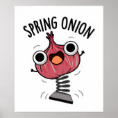Spring Onion Funny Veggie Pun Poster (Voorkant)
