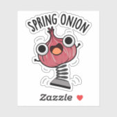 Spring Onion Funny Veggie Pun Sticker (Vel)