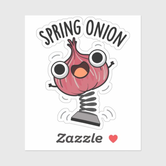 Spring Onion Funny Veggie Pun Sticker (Vel)