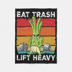 Spring Onion Gym Gewichtstraining Eet Trash Lift H Fleece Deken