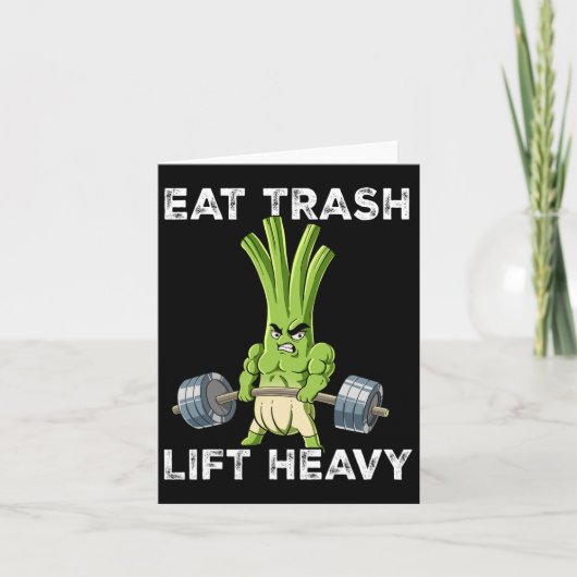 Spring Onion Gym Gewichtstraining Eet Trash Lift H Kaart (Voorkant)