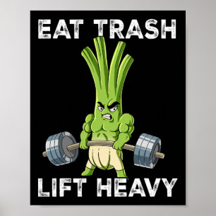 Spring Onion Gym Gewichtstraining Eet Trash Lift H Poster