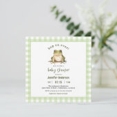 Spring op het Frog Baby shower Square Kaart (Staand voorkant)
