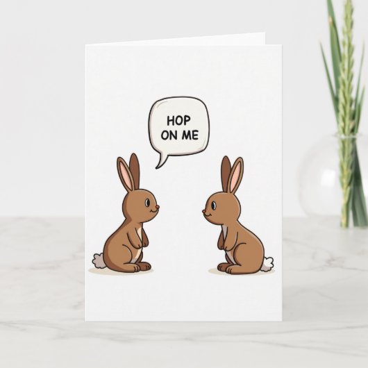 Spring op Me Grappige Dierenkaart Kaart (Voorkant)