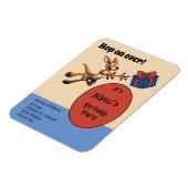 Spring op over grappige Australische football kang Magneet (Linkerzijde)