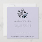 Spring op over moderne konijntje paasbrunch kaart (Achterkant)